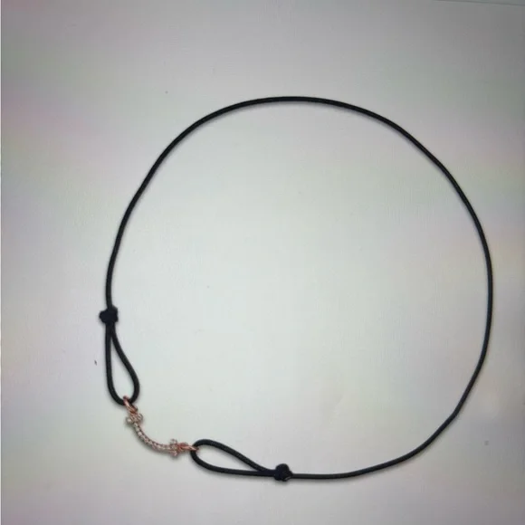 Authentic Tiffany & Co. Smile cord bracelet in rose gold and diamonds - Picture 14 of 16